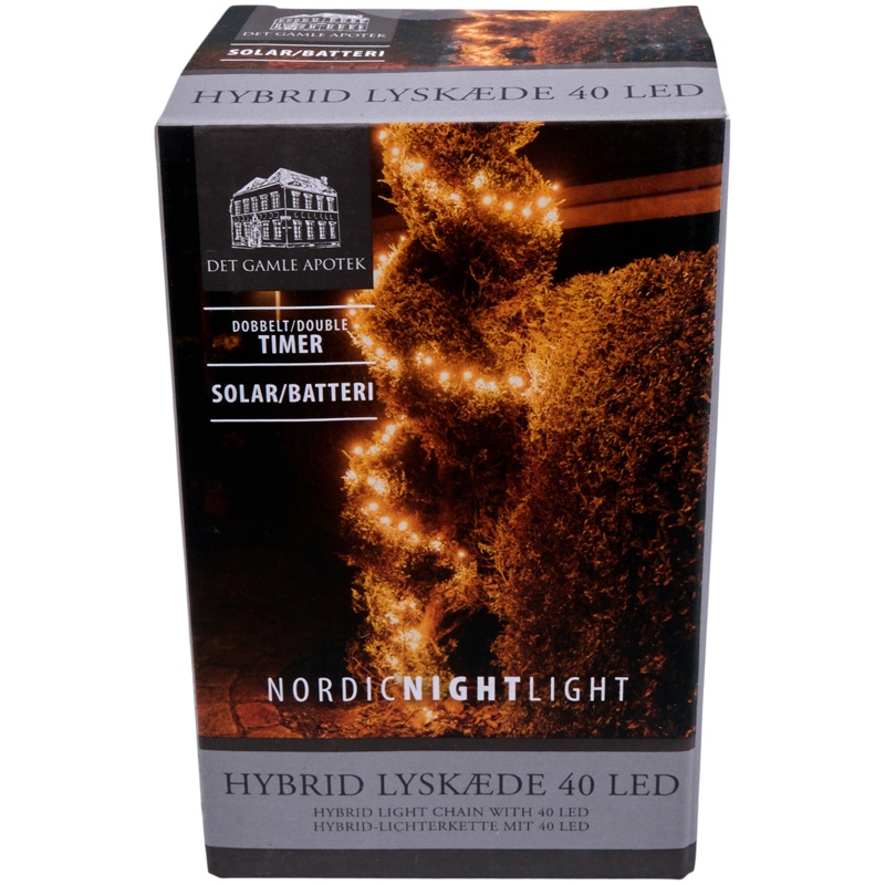 Batteri-lyskæde, 1,95 m, 40 LED