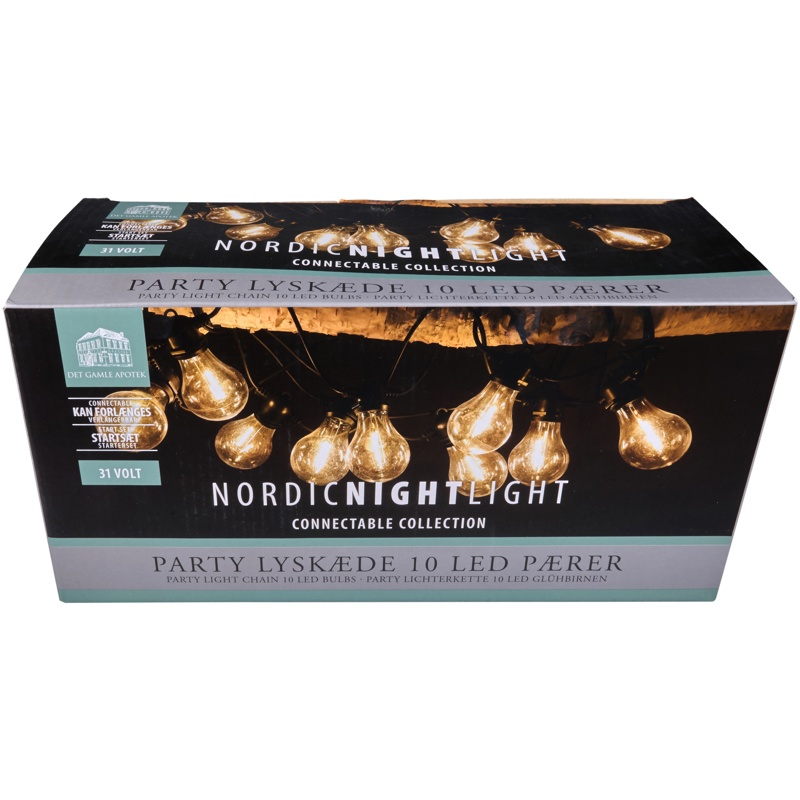 Lyskæde, startsæt, 9,5 m, 10 LED