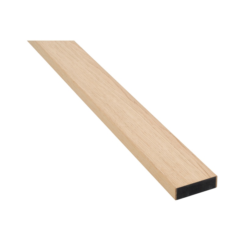 Fjordwall, Afslutningsliste, eg, sort kerne, 19x65x3000 mm