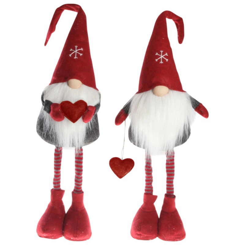 Nisse m/teleskopben, 130 cm, assorteret