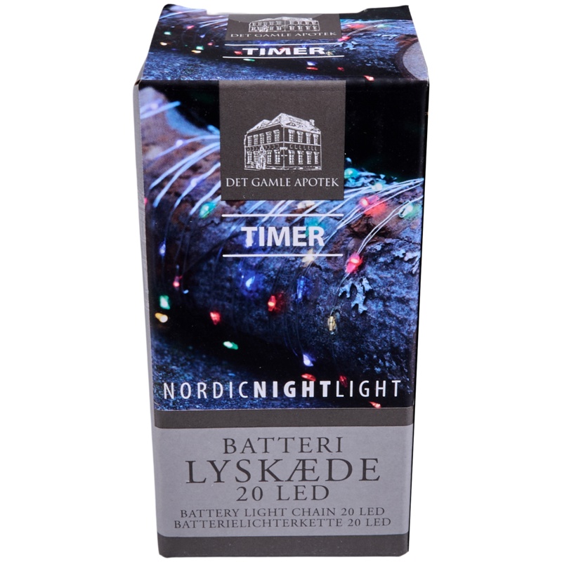 Batteri-lyskæde, 1,9 m, 20 LED