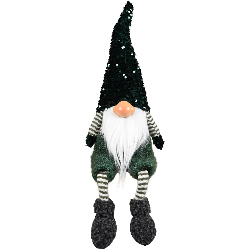 Nisse m/hængeben, 60 cm, grøn