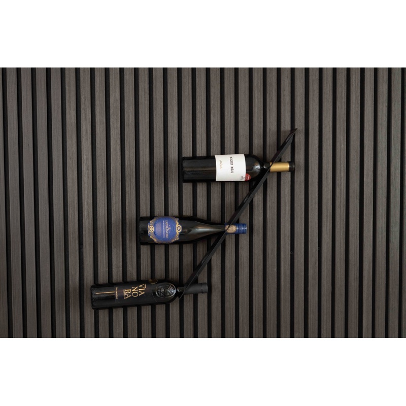 FibroTech, Vinreol til akustikpanel, stål, sort, 57x6 cm