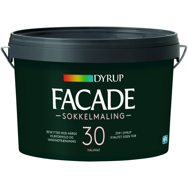 Dyrup, Facademaling, Sokkelmaling 30, sort, 2,25 L
