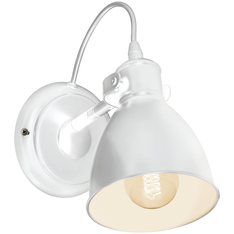 Eglo Priddy, Væglampe, hvid, Ø20 cm