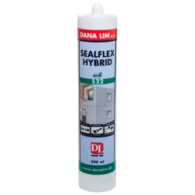 Dana Lim, Fugemasse, Sealflex Hybrid, 522, hvid, 290 ml