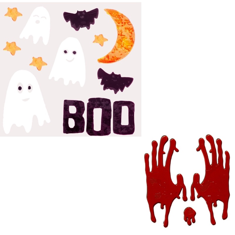 Vinduesdekoration, halloween, assorteret