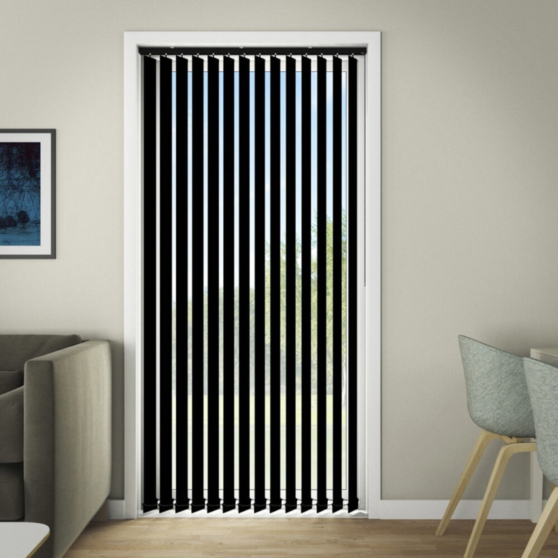Debel, Lamelgardin, Eclipse, mørklægning, sort, 100x250 cm