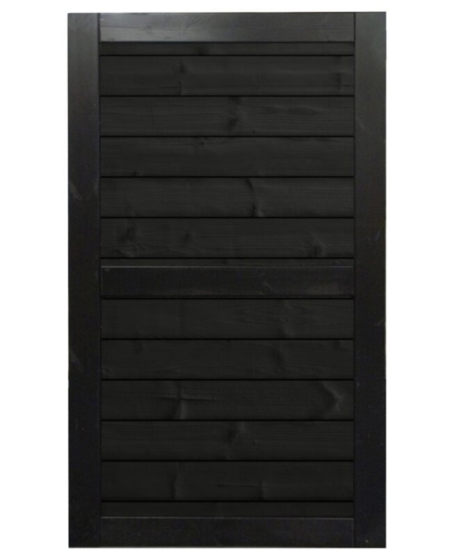 Frøslev, Systemhegnslåge m/klinkprofil, 90x162 cm, sort