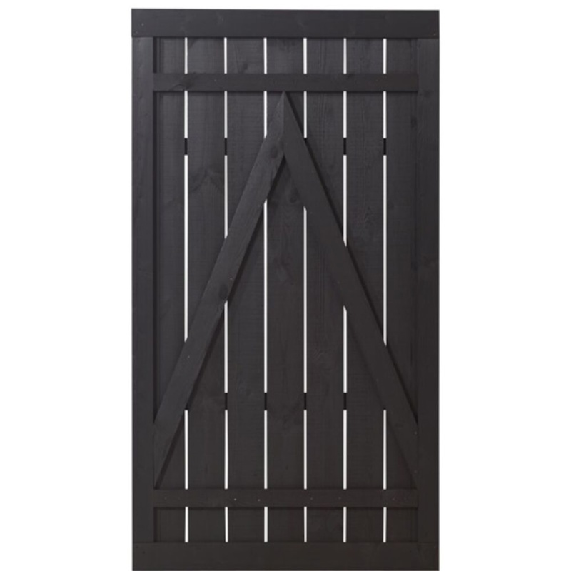 Plus Rustik, Enkeltlåge, 100x180 cm, sort