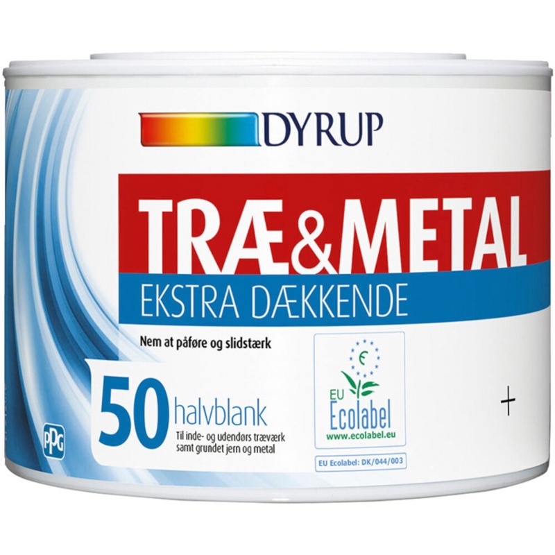 Dyrup, Træ & Metal Ekstra Dækkende, base 30, glans 50, 0,38 L