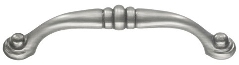 Beslagsboden, Bøjlegreb, børstet nikkel, romantisk, 96 mm