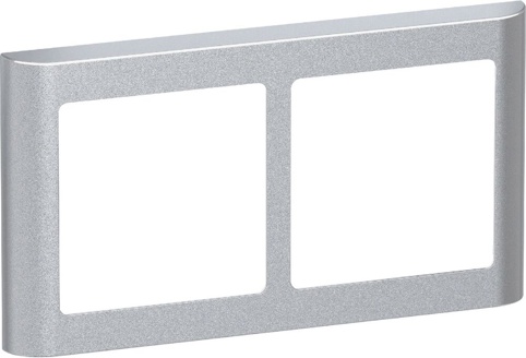 LK Fuga Softline 63, Ramme, 2 modul, metalstål