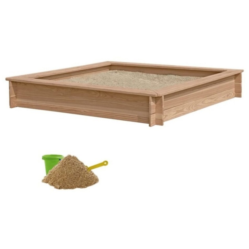 Nordic Play, Sandkasse m/sand, 150x150 cm, ubehandlet