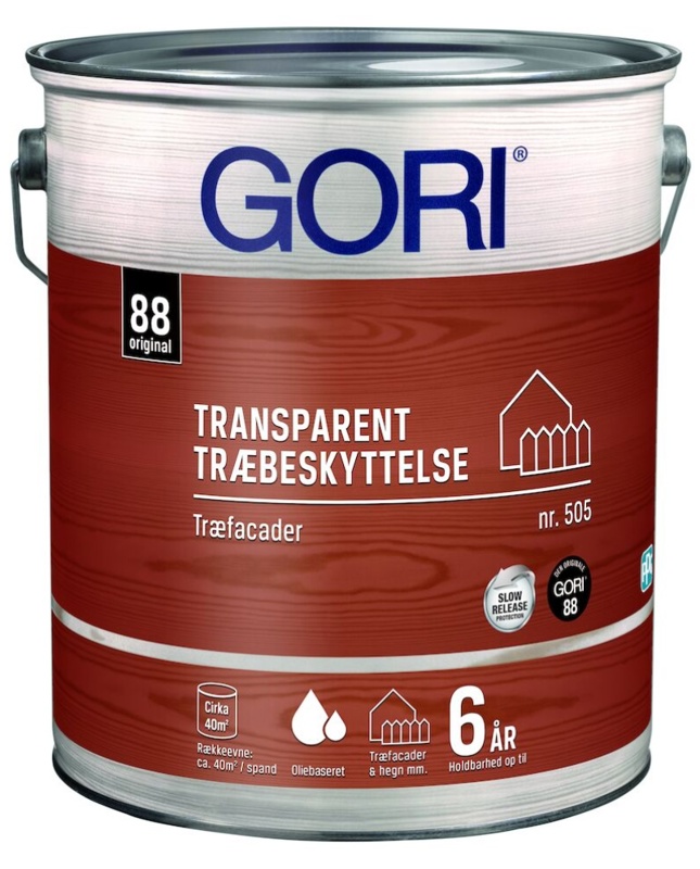 Gori 505, Transparent træbeskyttelse, træfacader, teak, 5 L