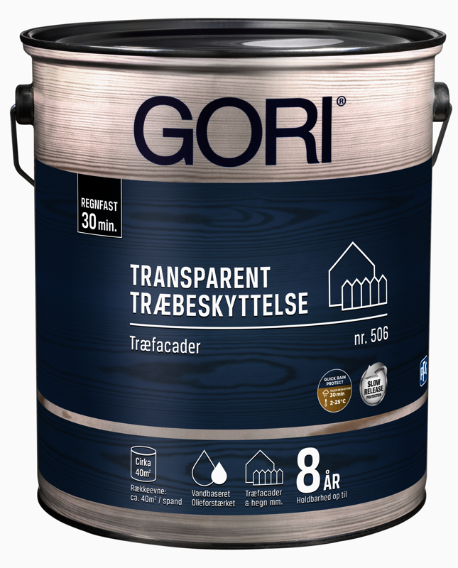 Gori 506, Transparent træbeskyttelse, træfacader, teak, 5 L