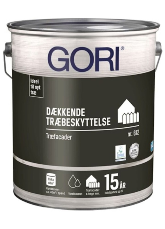 Gori 612, Dækkende træbeskyttelse, træfacader, kulsort, 5 L