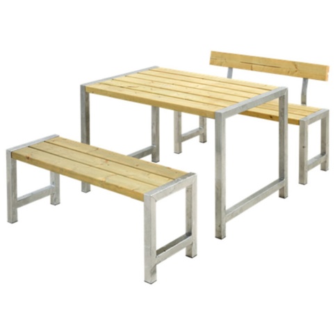 Plus Café, Plankesæt, 127 cm, natur