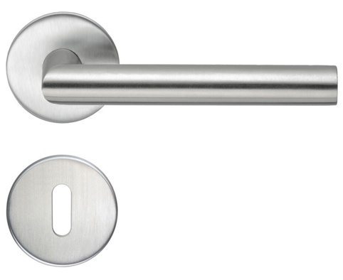 Beslagsboden, Dørgreb, Design, børstet stål, Ø18 mm