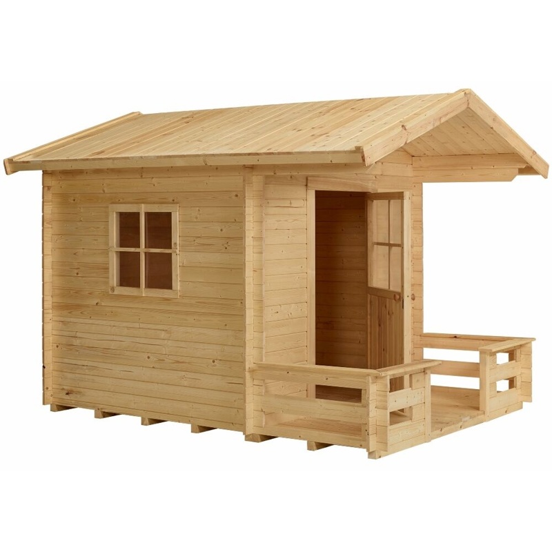 Plus, Legehus m/terrasse, ubehandlet