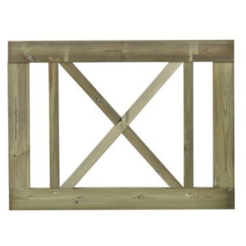 Enkeltlåge m. x-design, 100x75 cm, natur