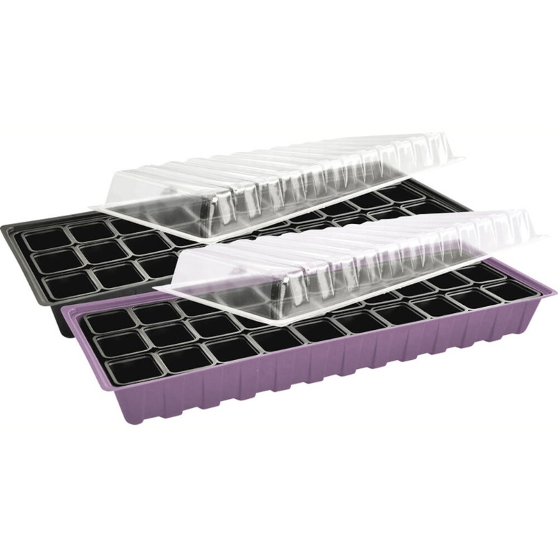 Minidrivhus, lilla, 36x22 cm, 2 stk.