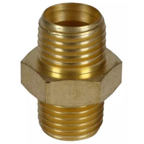 Einhell, Dobbeltnippel til kompressor, udvendig, 1/4”
