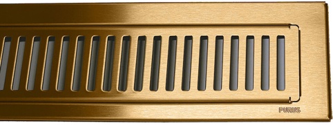 Purus, Afløbsrist, rektangulær, messing