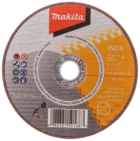 Makita, Skæreskive til rustfrit stål, Inox, Ø76 mm, 5 stk.