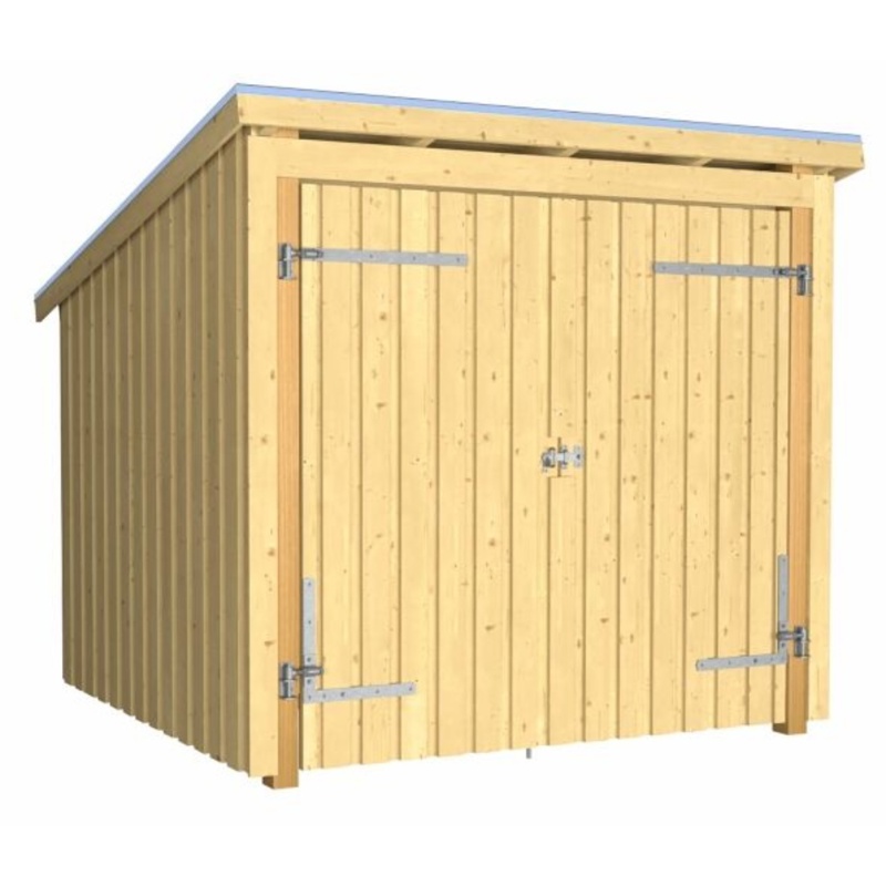 Plus Nordic, Cykelskur m. dobbeltdør, 5 m²
