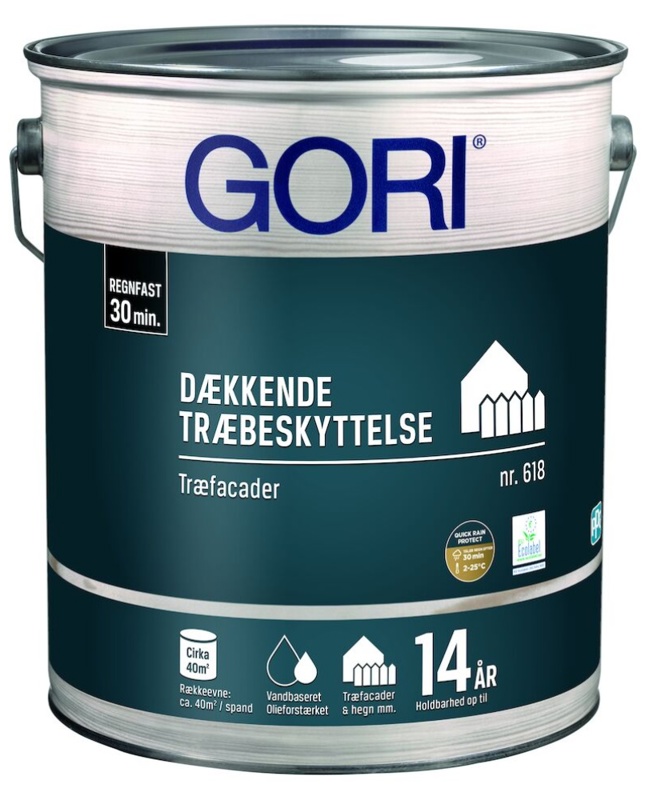 Gori 618, Dækkende træbeskyttelse, træfacader, kridt, 5 L