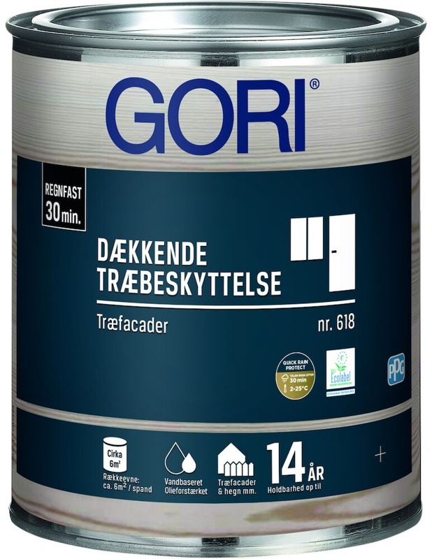 Gori 618, Dækkende træbeskyttelse, træfacader, base 30, 0,75 L