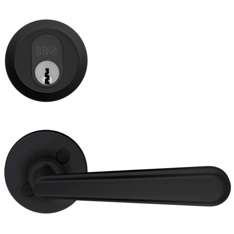 Beslagsboden, Dørgrebssæt, mat sort, Ø21 mm