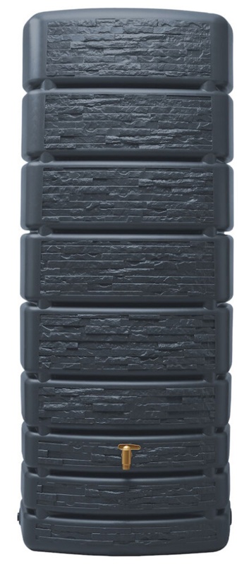 Regnvandstønde, Slime Stone, 500 L, mørkegrå