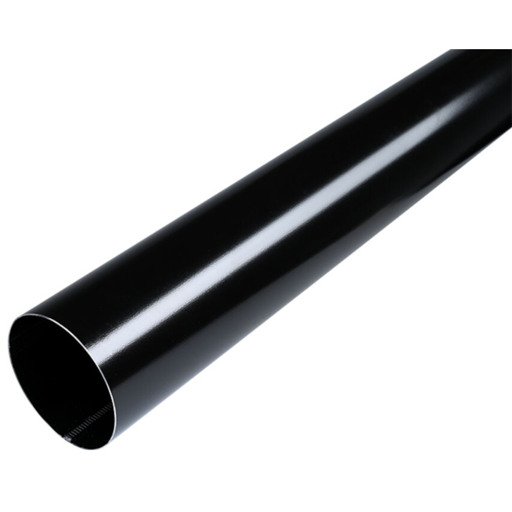 Plastmo Sort Stål, Nedløbsrør, Ø75 mm, 3 m, sort - Silvan