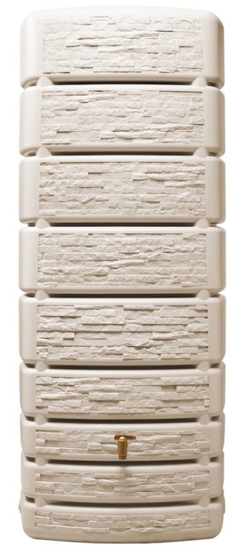 Regnvandstønde, Slim Stone, 500 L, beige