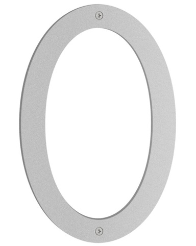 Beslagsboden, Husnummer 0, Nordic, mat grå, 230 mm