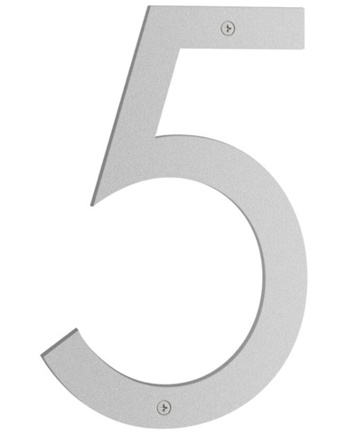 Beslagsboden, Husnummer 5, Nordic, mat grå, 230 mm