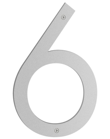Beslagsboden, Husnummer 6, Nordic, mat grå, 230 mm