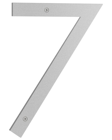Beslagsboden, Husnummer 7, Nordic, mat grå, 230 mm