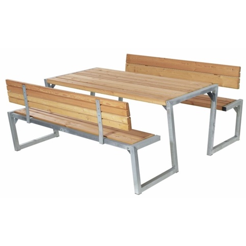 Plus Zigma ThermoWood, Bord-/bænkesæt, gyldenbrun