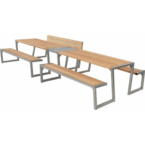 Plus Zigma ThermoWood, Bord-/bænkesæt, gyldenbrun