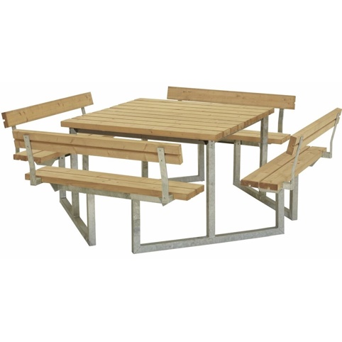 Plus Twist ThermoWood, Bord-/bænkesæt, gyldenbrun