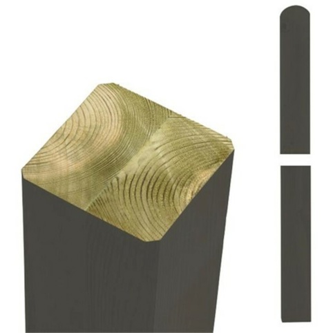Plus, Stolpe, 90x90 mm, omlimet, grå