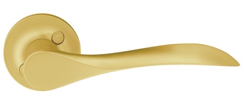 Beslagsboden, Dørgreb, børstet messing, Ø33 mm