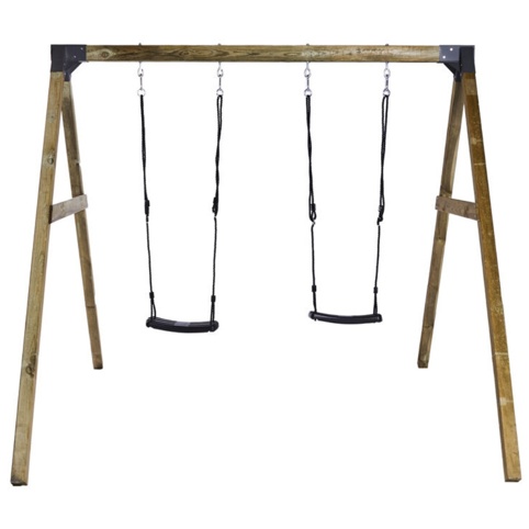 Nordic Play, Gyngestativ m/sorte gynger, natur