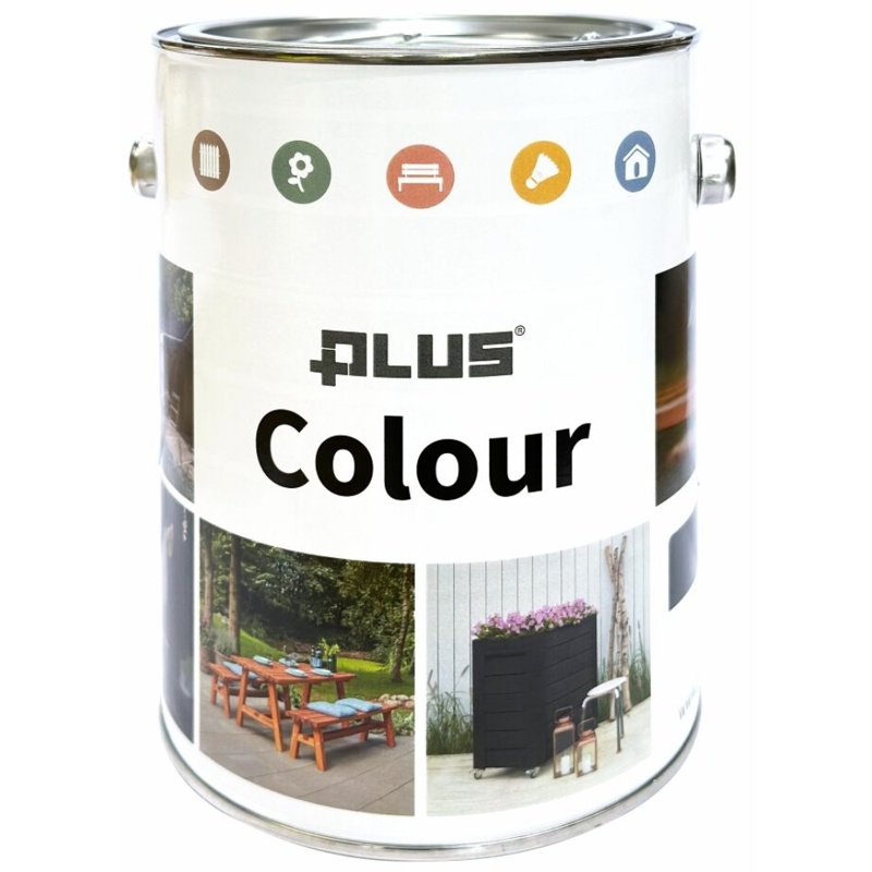 Plus, Lasurfarve, hvid, 2,5 L