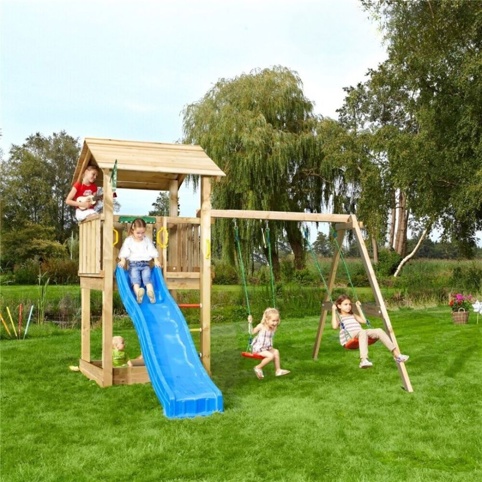 Jungle Gym Casa 2.1, Legetårn m/gyngemodul, 296x332x277 cm