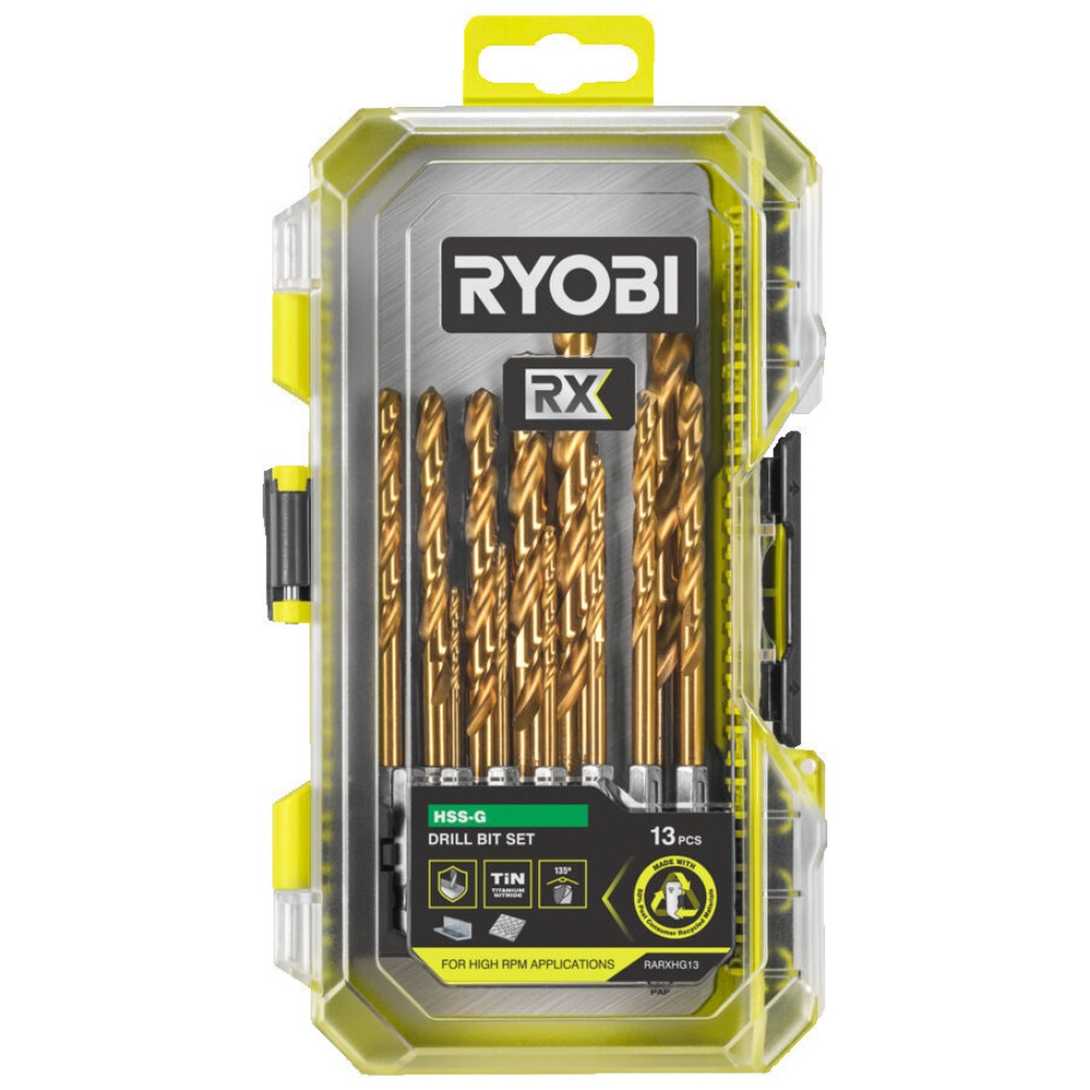 Ryobi, Metalborsæt, RX, HSS-G, 13 dele