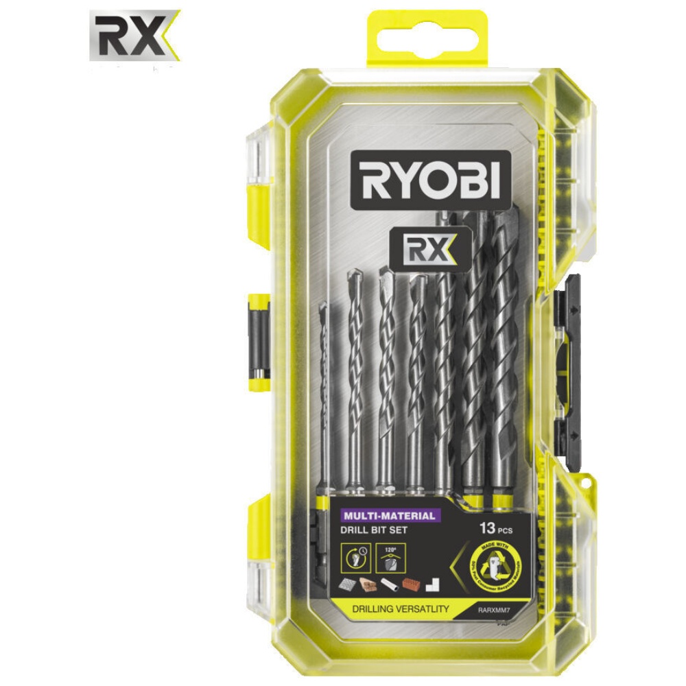 Ryobi, Multimateriale-borsæt, RX, 7 dele